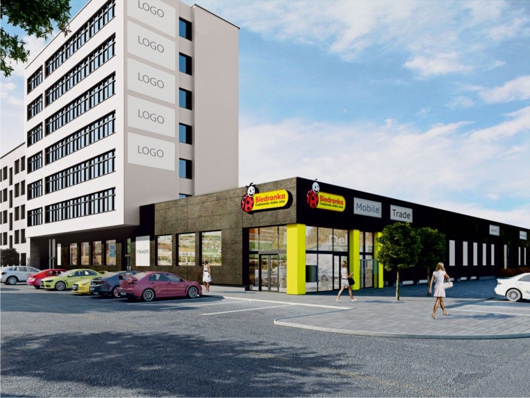 Kompleks handlowo-usługowy, Katowice, ul. Dąbrówki 13