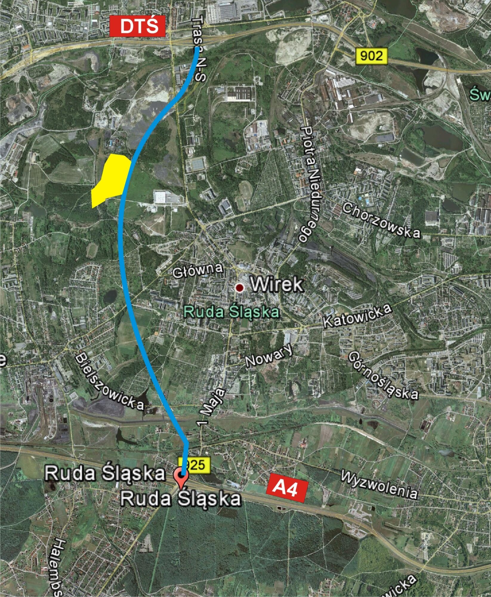 Ruda Śląska trasa N-S