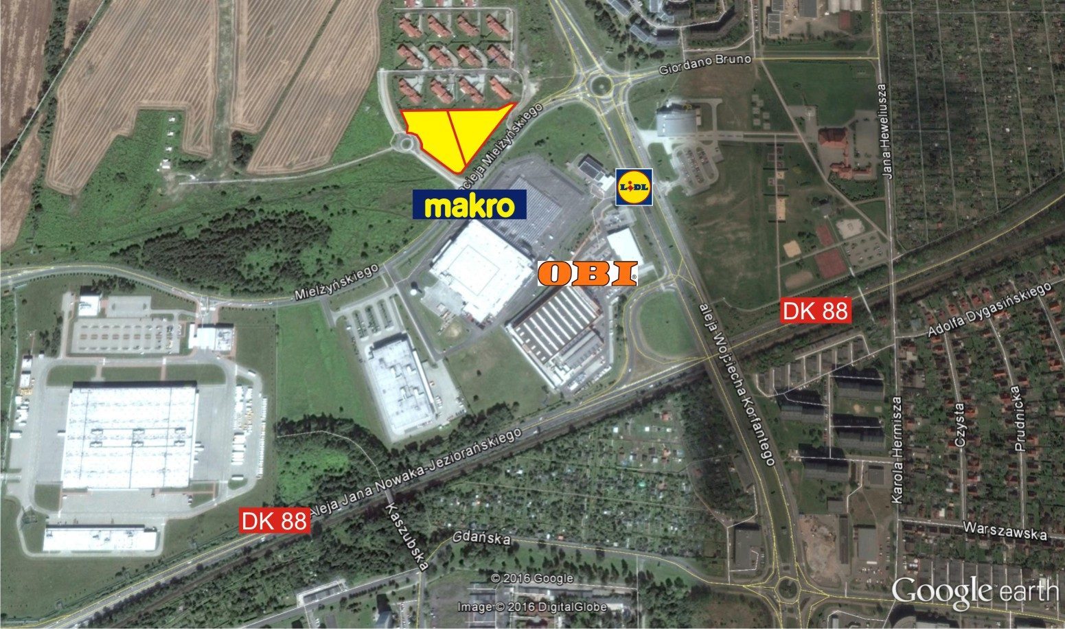 Zabrze, ul. Jowisza (przy Makro I Obi )